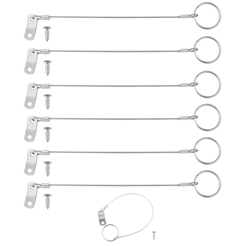 Sicherheitskabel mit Schleifen, Sicherheitskabel mit Schleifen 6PCS 8, 7 Zoll Stahl mit robuster Sicherheitsdraht -Marine -Hardware zur Verhinderung des Verlusts für zu Hause Sicherheitskabel mit Schleifen, Sicherheitskabel mit Schleifen 6PCS 8, 7 Zoll Stahl mit robuster Sicherheitsdraht -Marine -Hardware zur Verhinderung des Verlusts für zu Hause von Jeorywoet