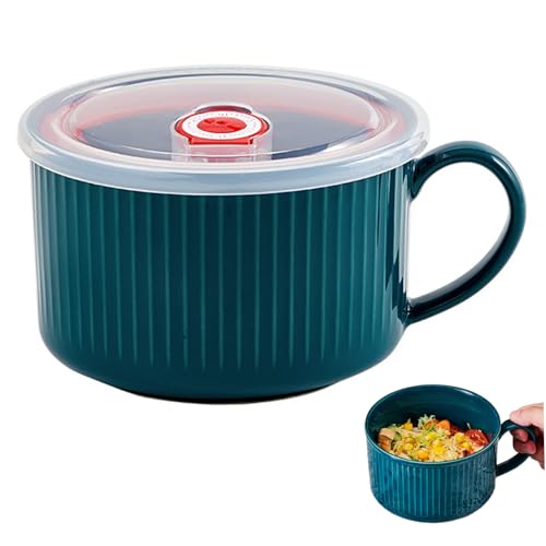 Suppenschüssel mit Deckel, tragbare Mikrowellen -Suppenbecher mit Deckel, Keramik -Suppenschalen mit Griffen, tragbare Mikrowellenschale für Suppe Instant Nudel Müsli, Suppenschalen mit Griffen Suppenschüssel mit Deckel, tragbare Mikrowellen -Suppenbecher mit Deckel, Keramik -Suppenschalen mit Griffen, tragbare Mikrowellenschale für Suppe Instant Nudel Müsli, Suppenschalen mit Griffen von Jeorywoet