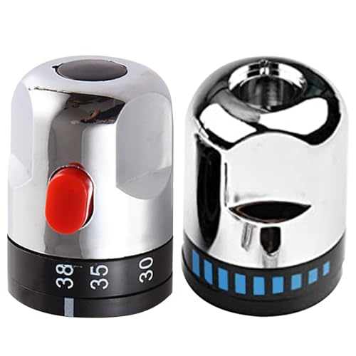 Thermostatisches Mischventil, thermostatischer Steuergriff mit Wasserregelgriff 2pcs/Set Safety Lock Skaled Rotary Leckschutz für die Heimküche von Jeorywoet