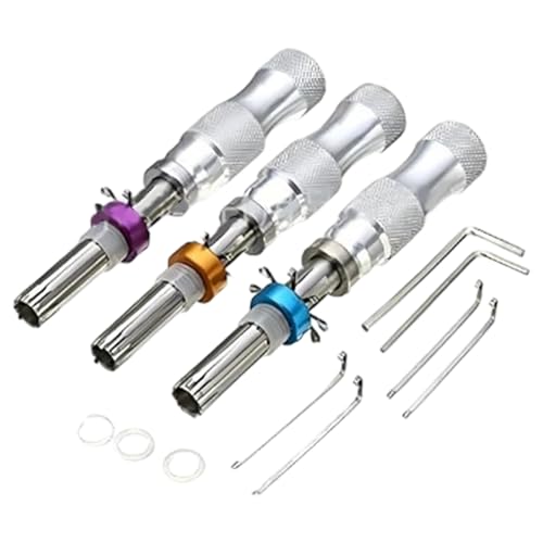 Tubular Lock Pick -Set, 3PCS Tubular Lock Pick, Metallwerkzeug, ideal für Werkzeugkasten, Wohnmobil -Speicher, Mailbox von Jeorywoet