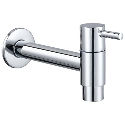 Wäschereispüle Wasserhahn, Mop -Spüle Wasserhahn, 1/2 Zoll Faden glatte verlängerte Kupferwandhalterung mit Schaumgerät für Garten Terrasse Toilettenhaus für Zuhause von Jeorywoet