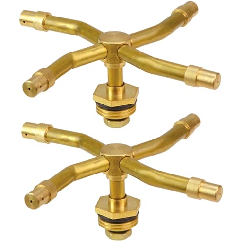 Wassersprinkler für Rasen, 2pcs Wassersprinkler, 360 ° Automatisches Drehen für Rasen, große Flächenabdeckung rotierende Sprühgerät für Garten Yard für Outdoors von Jeorywoet