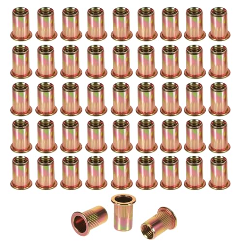 100 Stück Nietmuttern M6 Runde Flachkopf Gewinde Rivet Nutsert Cap Muttern, Verzinkt Schraubnieten Blindnietmuttern Einnietmuttern Hülsenmutter für Metallplatten Elektrogeräte 100 Stück Nietmuttern M6 Runde Flachkopf Gewinde Rivet Nutsert Cap Muttern, Verzinkt Schraubnieten Blindnietmuttern Einnietmuttern Hülsenmutter für Metallplatten Elektrogeräte von Jeqqinuz