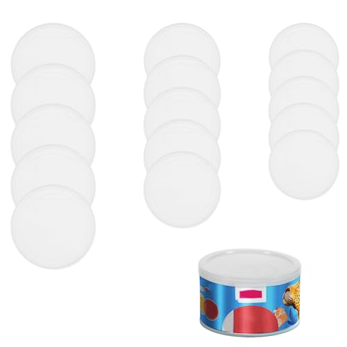 15 Stück Deckel für Dosen in 3 Größen(75mm 85mm 100mm), Silikondeckel Dehnbar Lid, Rice Hundefutter Aufbewahrung Dosendeckel Katzenfutter Joghurt Deckel Kunststoffdeckell Dosenverschluss(Transparent) von Jeqqinuz