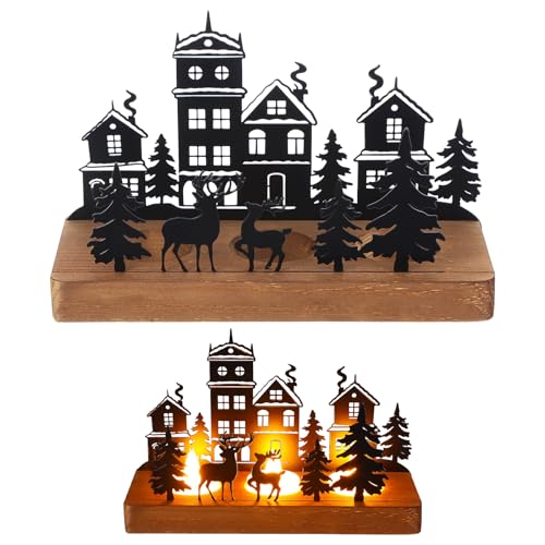 Adventskranz Teelichthalter, Adventskranz Kerzenhalter Kerzenständer Weihnachten Kerzenhalter Stumpenkerzen Mit Holzkerzenständern, Adventsgesteck, Tischdeko Adventsdeko Weihnachtsdeko(A) von Jeqqinuz
