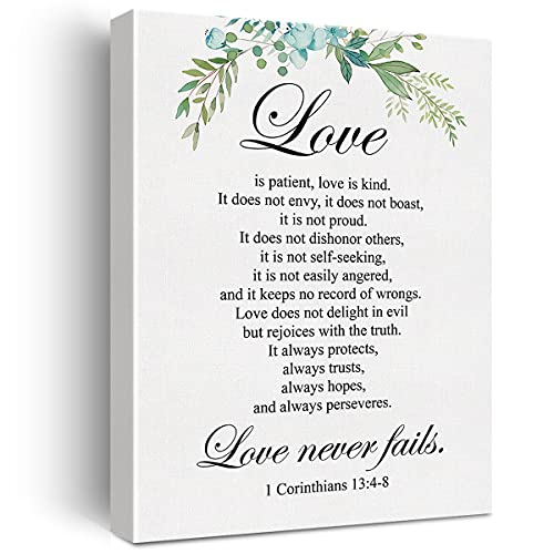 Christliche Leinwand-Wandkunst "Love is Patient Love is Kind 1 Corinthians 13:4-8", Leinwanddruck, positive Schrift, Leinwand, Gemälde, Zuhause, Schlafzimmer, Wanddekoration, gerahmt, Christliche Leinwand-Wandkunst "Love is Patient Love is Kind 1 Corinthians 13:4-8", Leinwanddruck, positive Schrift, Leinwand, Gemälde, Zuhause, Schlafzimmer, Wanddekoration, gerahmt, von JerLoe