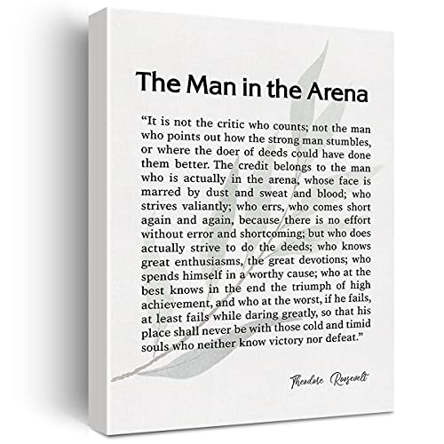 JerLoe Kunstdruck auf Leinwand, Motiv 'The Man in the Arena', Motiv 'Theodore Roosevelt', 30,5 x 38,1 cm JerLoe Kunstdruck auf Leinwand, Motiv 'The Man in the Arena', Motiv 'Theodore Roosevelt', 30,5 x 38,1 cm von JerLoe