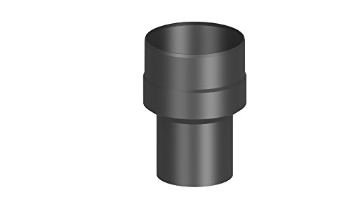 Erweiterung Ofenrohr/Rauchrohr Dn Ø 110-150 mm, lackiert - schwarz von Klimaworld