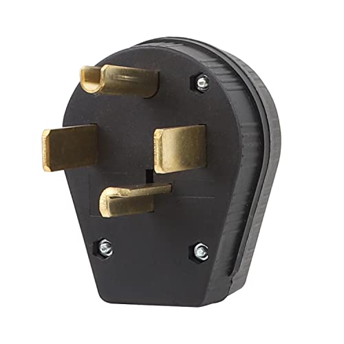 Jeriup Nema 14-30P 30 Amp 125/250 Volt Winkelstecker, 3-polig, 3-adrig, Erdung, gerade Klinge Stecker für Trockner und Bereiche von Jeriup