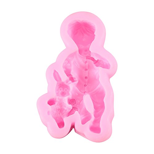 3D-Fondant-Silikonformen Baby, Niedliche Silikon-Backwerkzeuge, 3D-Silikon-Baby-Fondant-Kuchenform, Schokoladen-Sugar-Form(boy) von Jerliflyer
