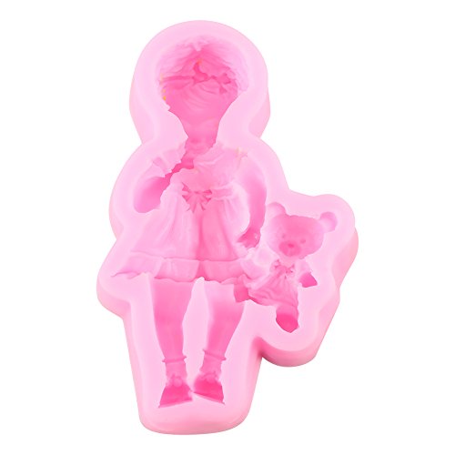 3D-Fondant-Silikonformen Baby, Niedliche Silikon-Backwerkzeuge, 3D-Silikon-Baby-Fondant-Kuchenform, Schokoladen-Sugar-Form(girl) von Jerliflyer