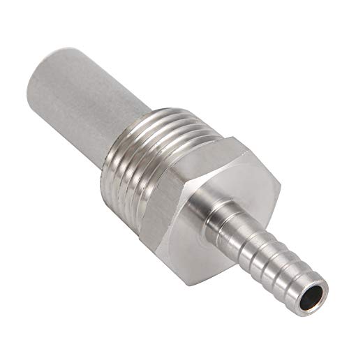 Edelstahl-Diffusionsstein, 1/2 Zoll MPT-Sauerstoffstein, 1/4 Zoll Barb Inline-Karbonisierungsbelüftungs-Schnellkupplung, 304-Edelstahl-Set(2,0 Mikron) von Jerliflyer