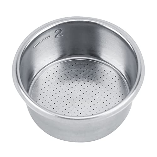 Edelstahl Kaffeefilter, 52 mm Abnehmbarer Doppelwandiger Druckloser Filterkorb, Wiederverwendbares Sieb, Papierloser Kaffeefilter, Handfilter für Kaffeemaschinen von Jerliflyer