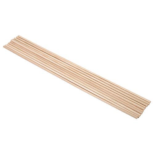 Jerliflyer 10 Stück 30 cm Holzstäbchen, Holzhandwerksstäbchen DIY Holzkunsthandwerksstäbchen Dübelstange Holzstäbchen Kunststäbchen(4MM*30CM) von Jerliflyer