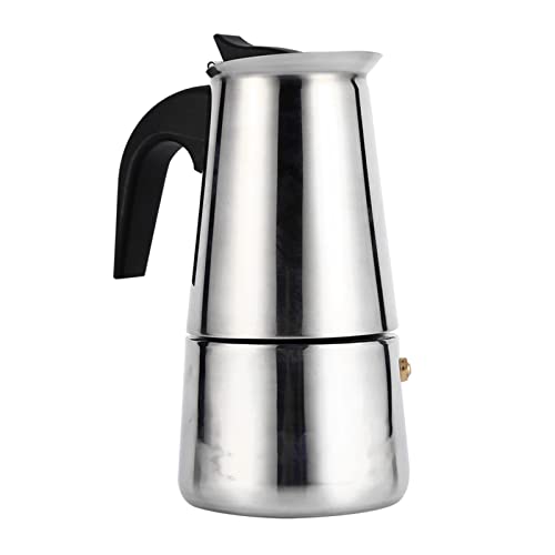 Jerliflyer Kaffeekanne, Moka Kanne GroßE KapazitäT HochtemperaturbestäNdige Kaffeemaschine FüR Alle Herdarten Geeignet Espresso Kaffee Mokka Espressokanne Und Mokkakanne (200ml) von Jerliflyer