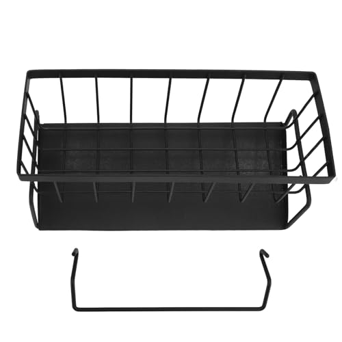 Jerliflyer Sponge Holder for Kitchen Sink, Carbon Steel Multifunctional Soap Dispenser Kitchen Countertop Organizers and Storage Essentials (Black) von Jerliflyer