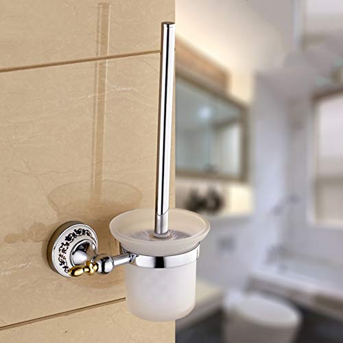 Edelstahl WC-Bürsten Halter, Europäische Antikes Porzellan Bad WC Toilettenbürstengarnitur Wandmontage WC Pinsel-set WC-bürste und halter von Jerma