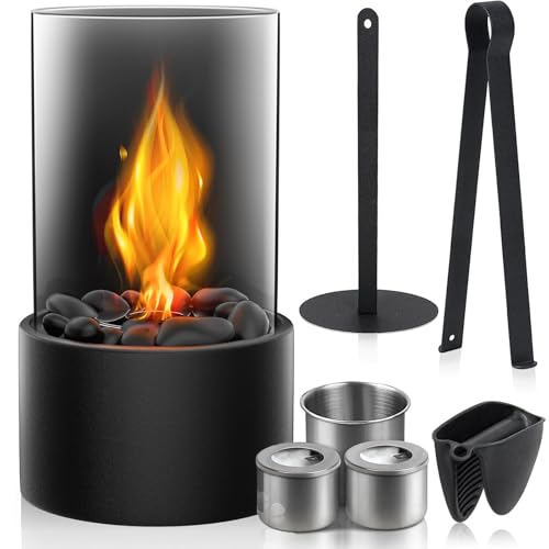 Bioethanol Tischkamin Indoor & Outdoor – 15-in-1 Tischfeuer Set für Terrasse, Garten & Wohnzimmer, perfekte Deko für gemütliche Atmosphäre von Jeroesja