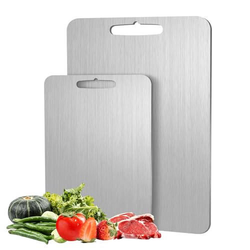 Jeroesja Titan Schneidebrett - 100% reines die Küche.2er-Pack doppelseitige Schneidebretter aus lebensmittelechtem von Jeroesja