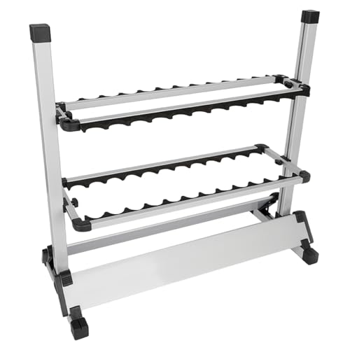 Jerool 24er Angelrutenständer aus Aluminiumlegierung – Tragbar mit Tasche für Karpfenangeln von Jerool