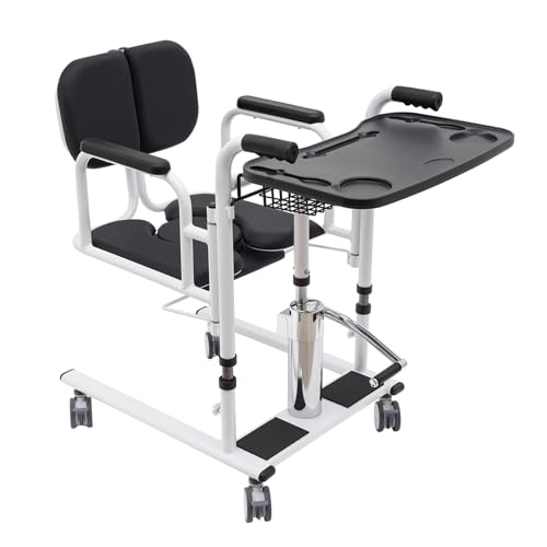 Jerool Transferhilfsmittel, Patientenlifter, tragbarer Transportrollstuhl für den Hausgebrauch, geeignet für Betten, Toiletten, Duschen Tragkraft 150 kg von Jerool