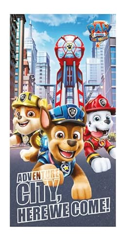 Jerry Fabrics F Strandtuch – Badetuch – Paw Patrol – Kinder – 70 x 140 cm – 100 % Baumwolle von Jerry Fabrics F