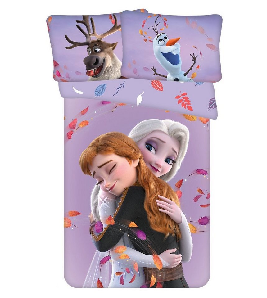 Babybettwäsche Disney Frozen 2 Anna Elsa Olaf Baby Bettwäsche 100 x 135 cm, Jerry Fabrics von Jerry Fabrics