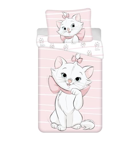 Jerry fabrics Bettwäsche für Babys, Motiv: Marie Les Aristocats, 100 % Baumwolle, wendbar, 100 x 135 cm + Kissenbezug 40 x 60 cm Jerry fabrics Bettwäsche für Babys, Motiv: Marie Les Aristocats, 100 % Baumwolle, wendbar, 100 x 135 cm + Kissenbezug 40 x 60 cm von Jerry Fabrics
