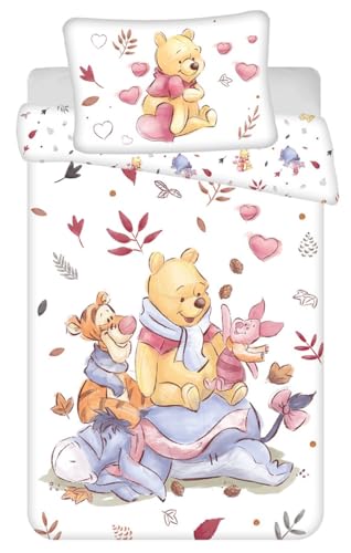 Jerry Fabrics Bettwäsche für Babys, Winnie Puuh, wendbar, 100 x 135 cm + Kissenbezug 40 x 60 cm von Jerry Fabrics