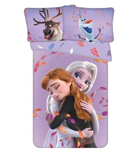 Jerry fabrics Disney Frozen 2 Anna ELSA Olaf Baby Bettwäsche 100 x 135 cm von Jerry Fabrics