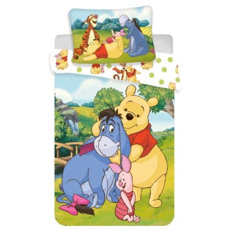 Disney Winnie Puuh Kinderbettwäsche 100×135 cm, 40×60 cm von Jerry Fabrics