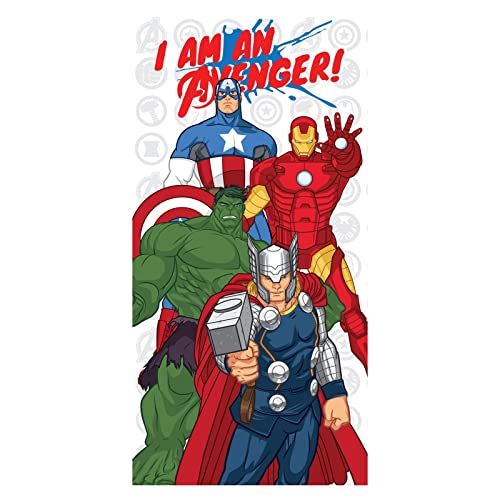 Jerry Fabrics Avengers Duschtuch Badetuch Strandtuch 70 x 140cm, Bunt von Jerry Fabrics