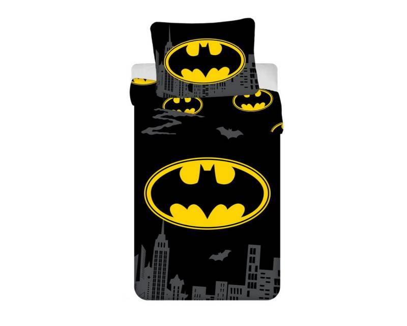 Jerry Fabrics Bettwäsche Batman 100 % Baumwolle 140x200 + 70x90 cm The Emblem Design, Baumwolle von Jerry Fabrics