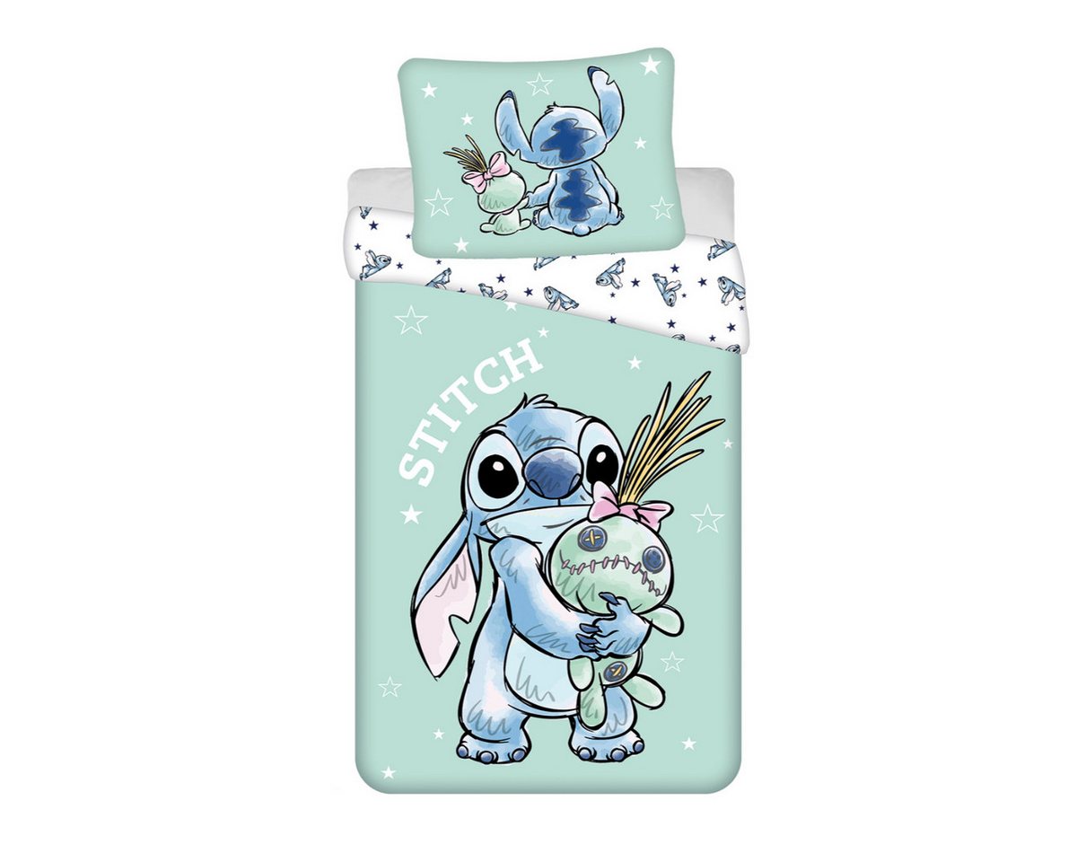 Jerry Fabrics Bettwäsche Disney Lilo & Stitch Buddies Design 140x200 cm 70x90 cm Baumwolle, Baumwolle von Jerry Fabrics