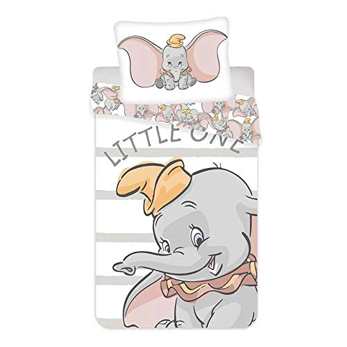 Jerry Fabrics Bettwäsche-Set für Einzelbett, Bettbezug und Kissenbezug, offizielles Disney Dumbo aus Baumwolle 3915 von Jerry Fabrics