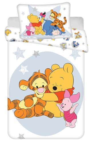 Jerry Fabrics Bettwäsche Winnie Puuh und seine Freunde für Babys oder kleines Bett, wendbarer Bettbezug 100 x 135 cm + Kissenbezug 40 x 60 cm, 100 % Baumwolle, mit Tigger, I-Aah und Ferkel Jerry Fabrics Bettwäsche Winnie Puuh und seine Freunde für Babys oder kleines Bett, wendbarer Bettbezug 100 x 135 cm + Kissenbezug 40 x 60 cm, 100 % Baumwolle, mit Tigger, I-Aah und Ferkel von Jerry Fabrics