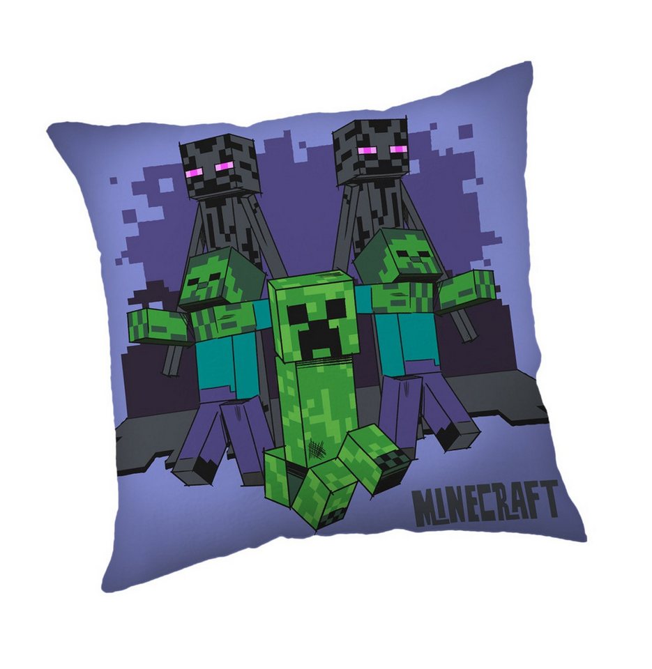 Jerry Fabrics Dekokissen Minecraft Kissen "Mobs coming for you" 40×40 cm mit Füllung von Jerry Fabrics