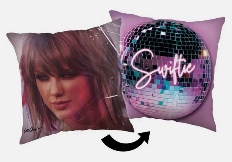 Jerry Fabrics Dekokissen Taylor Swift Dekokissen, weich, Motiv: Swiftie, 40 x 40 cm von Jerry Fabrics
