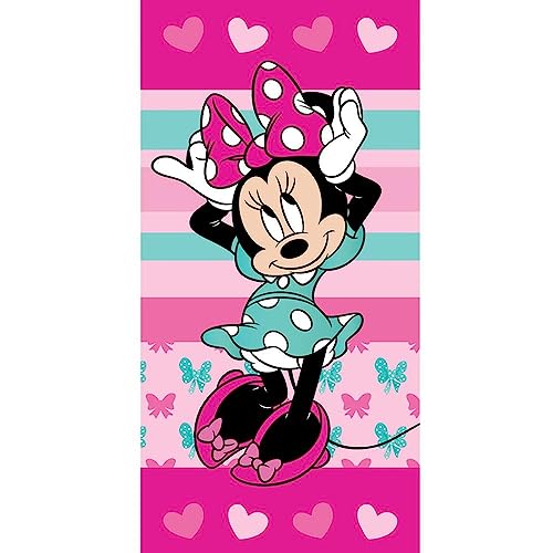 Jerry Fabrics Disney Minnie Mouse Duschtuch Strandtuch Badetuch 70 x 140 cm von Jerry Fabrics