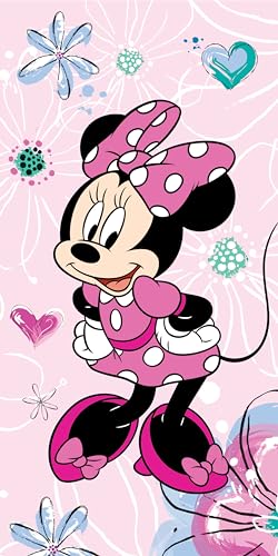 Jerry Fabrics Disney Minnie Mouse Pink Duschtuch Strandtuch Badetuch 70 x 140 cm von Jerry Fabrics