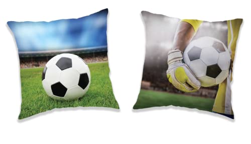 Photoprints Sweet home Gevuld Sierkussen Voetbal, 2 Seiten, 40 x 40 cm von Jerry Fabrics