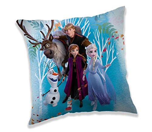 Jerry Fabrics Frozen 2 Anna ELSA Olaf Kissen Kuschelkissen Dekokissen 40 x 40 cm von Jerry Fabrics