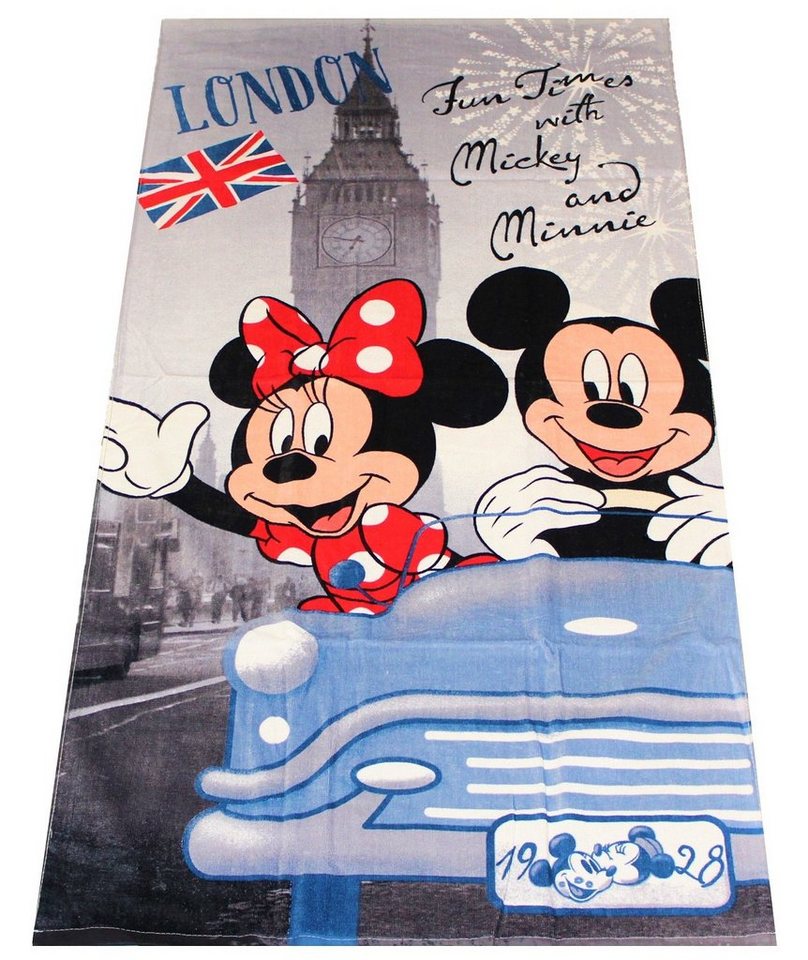 Jerry Fabrics Handtuch Disney Mickey Minnie Maus Handtuch London, Frottee (1-St) von Jerry Fabrics