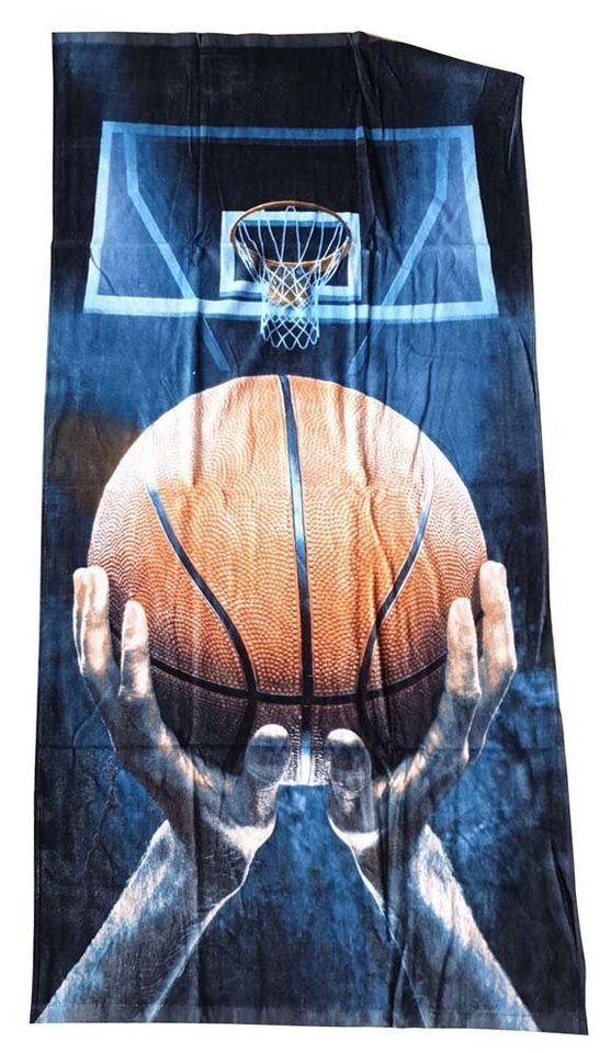 Jerry Fabrics Handtuch Sport Strandtuch Badetuch Basketball Training, Frottee (1-St) von Jerry Fabrics