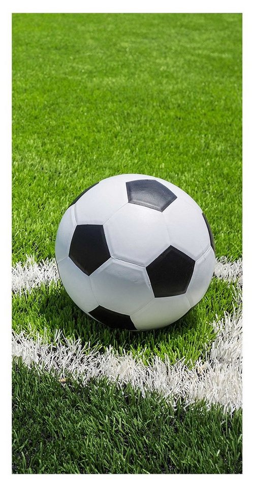 Jerry Fabrics Handtuch Sport Strandtuch Badetuch Fußball Platz Training, Frottee (1-St) von Jerry Fabrics
