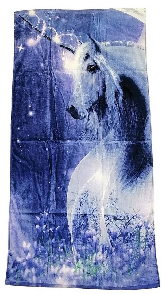 Jerry Fabrics Handtuch Unicorn Strandtuch Saunatuch Handtuch Einhorn, Frottee (1-St) von Jerry Fabrics