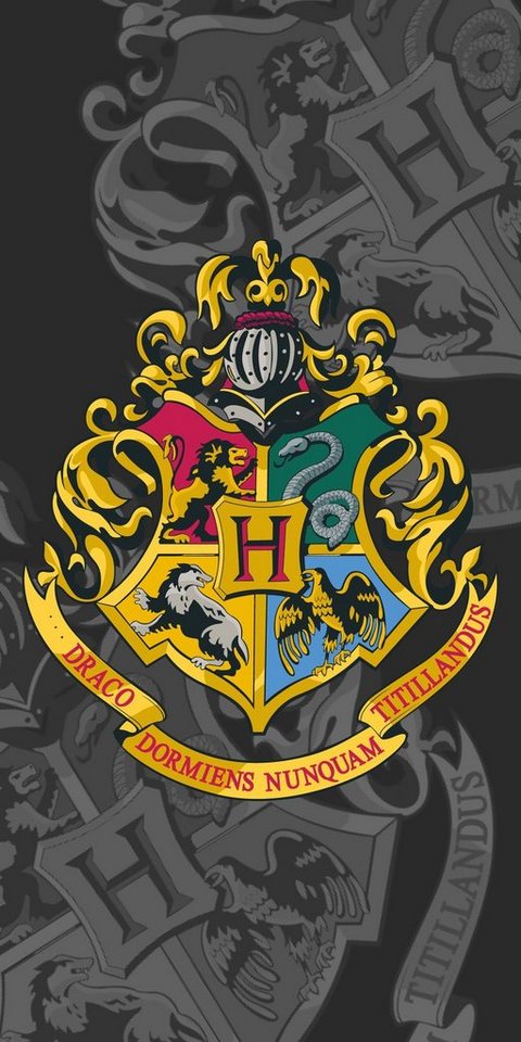 Jerry Fabrics Handtücher Harry Potter Hogwarts Wappen Duschtuch Strandtuch Badetuch 70 x 140 cm von Jerry Fabrics