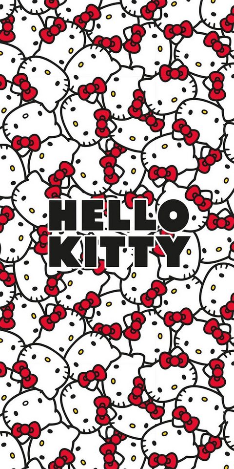 Jerry Fabrics Handtücher Hello Kitty Duschtuch Badetuch Strandtuch 70 x 140cm von Jerry Fabrics