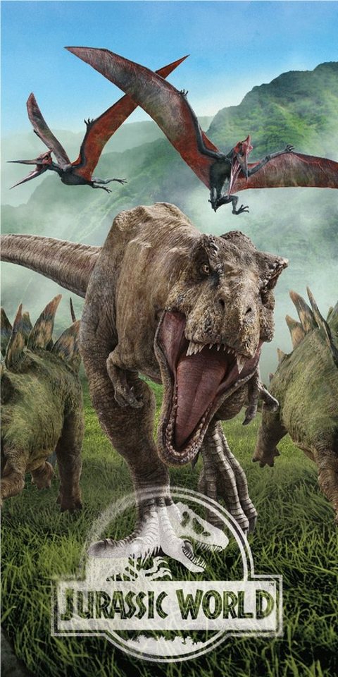Jerry Fabrics Handtücher Jurassic World Duschtuch Badetuch Handtuch Strandtuch 70 x 140cm von Jerry Fabrics