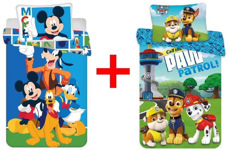 Jerry Fabrics Kinderbettwäsche Micky Maus Paw Patrol 2er-Set Kinderbettwäsche 100 x 135 cm, Renforcé, 2 teilig Jerry Fabrics Kinderbettwäsche Micky Maus Paw Patrol 2er-Set Kinderbettwäsche 100 x 135 cm, Renforcé, 2 teilig von Jerry Fabrics